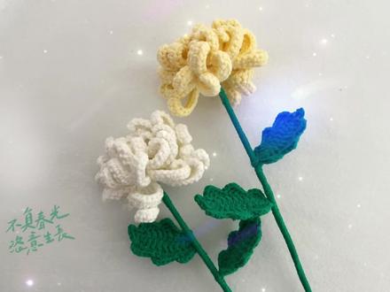 鲜花会枯萎,它却永不凋零,亦如思念不曾减少,菊花编织教程图解 #清明 #清明节 #清明节手工