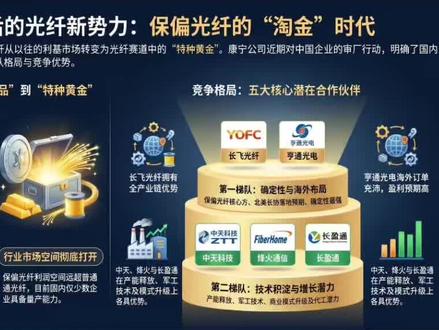 高景气赛道:康宁密集调研国内光纤企业,保偏光纤供需缺口巨大,国内5家核心企业有望合作!#康宁 #光纤 #长飞光纤 #中天科技