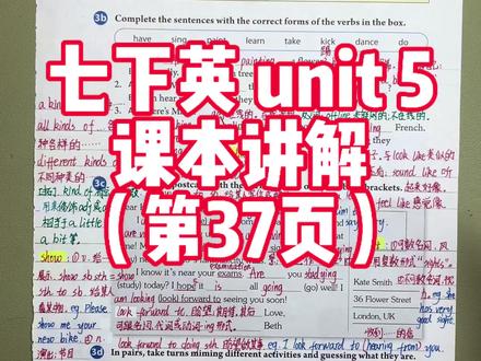 七年级下册英语人教版、第五单元课本37页讲解!语法聚焦讲解!#英语笔记 #人教版英语 #七年级下册英语 #七年级下册英语人教版 #初中英语