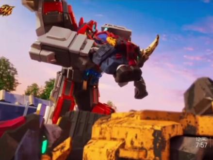 炫卡斗士W精彩片段玄铁战神VS坚角巨犀