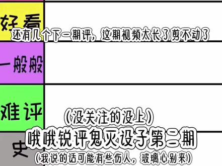 #锐评OC#鬼灭OC #鬼灭之刃 #自行避雷谢谢你#好感度排名 累死我了