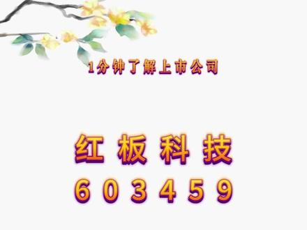 红板科技 公司主营印制电路板的研发、生产与销售 #财经 #股票 #上市公司