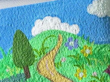 30 秒学会|春日风景,把山野浪漫藏进画里🌱 #画画 #涂鸦 #风景画 #春天 #初描丙烯马克笔