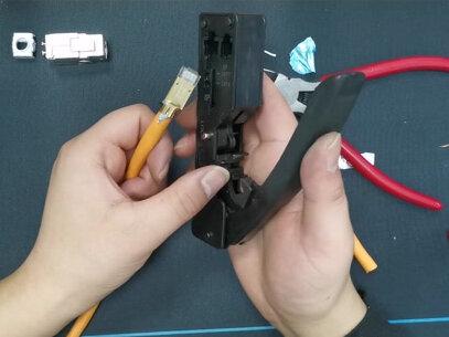 屏蔽水晶头模块制作 接地原理解说(上)一个视频解决接线疑问 #wifi #屏蔽网线接地 @DOU+小助手