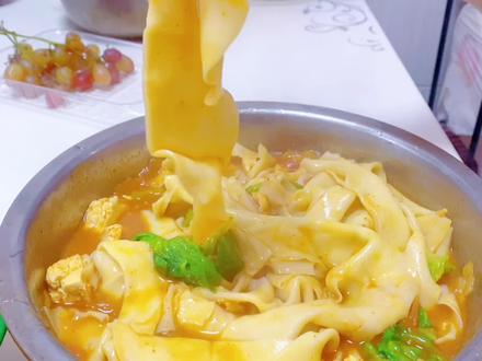天冷下班回家,做一碗热腾腾的陕西手擀宽面,40分钟吃上美味晚餐