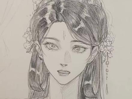 拖了很久的一个头发过程
#手绘 #绘画过程