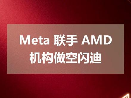 Meta 联手 AMD,机构做空闪迪