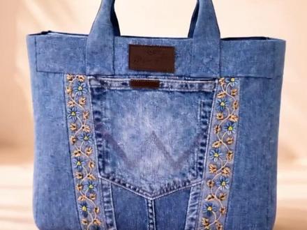 再也不用买包包了,教你用旧牛仔裤做一个哦,姐妹们快来试试吧 改造旧牛仔裤,旧牛仔裤制作包包教程