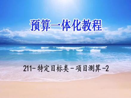 预算管理一体化教程 211项目库—特定目标类项目测算#零基础教学 #事业单位会计 #行政事业单位会计