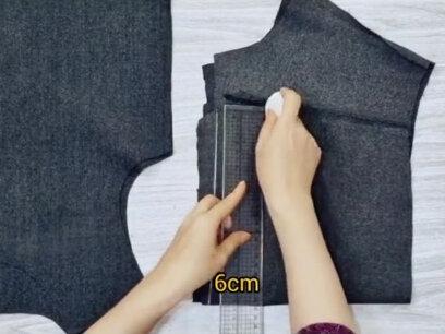 旧裤子改造成的上衣,你喜欢吗?#旧衣服改造 #手工diy