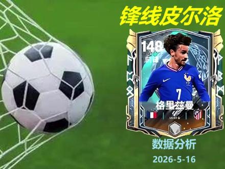 26诸神黄昏前锋148格里兹曼数据分析 本周活动新卡148格里兹曼 #fc足球世界 #fc手游next新世代