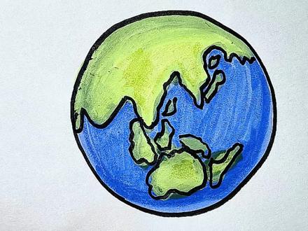 地球也有隐藏款表情包了吗? #日常瞎画 #简笔画