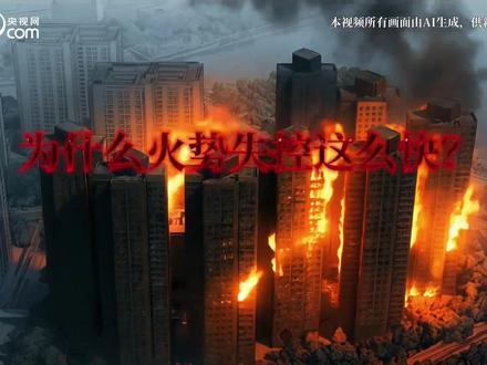 AI 演示香港大埔宏福苑火灾蔓延路径,警钟长鸣 (视频来源:央视网)#香港火灾 #火灾警示