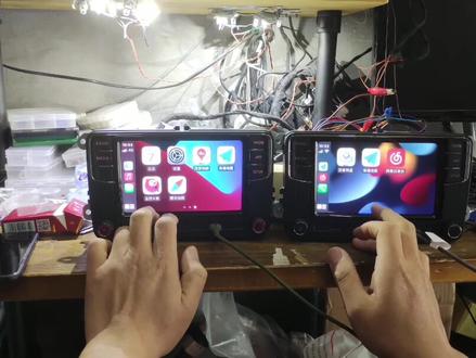 德赛187b和天宝187b对比,上汽10年以前的车和斯科达有多功能方向盘用天宝,其他车型任选。#187b #carplay #大众carplay #大众原厂升级