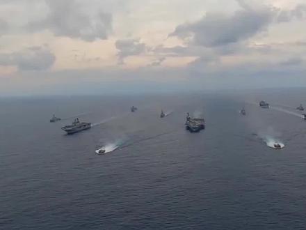 美日海上力量在西太地区展开“高贵融合-2022”演习#东南军情