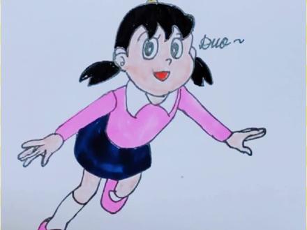 教你画静香#哆啦A梦 #静香 #简笔画 #儿童画 #画画