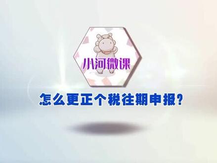 怎么更正个税往期申报?