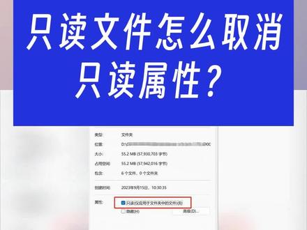 文件显示只读,不能修改,怎么办?怎么取消只读文件的只读属性?#只读文档 #电脑小技巧 #持续走红计划 #巨好玩计划 #抖音用户论坛