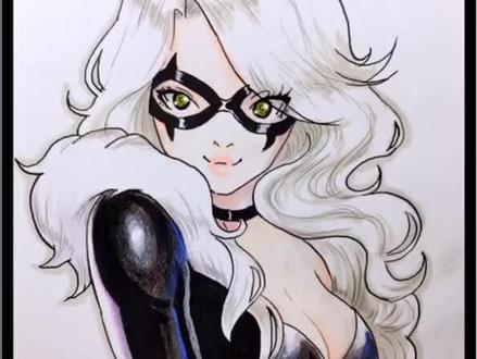 《猫女》#猫女 #蝙蝠侠 #小丑#画画 #马克笔 @DOU+小助手