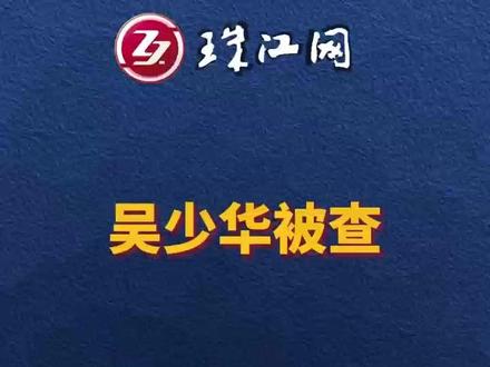 吴少华,被查! #打虎拍蝇