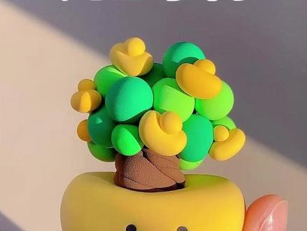 一颗会结元宝的幸运小树~ #超轻粘土