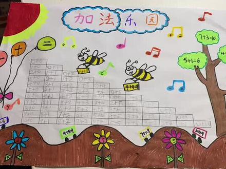我小时候都没这么认真做过手抄报#小学生手抄报 #加减法