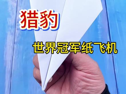 制作世界冠军纸飞机猎豹,你学会了吗? #手工 #折纸 #纸飞机