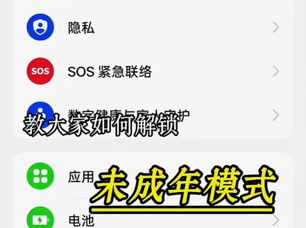 教大家如何解锁未成年使用健康模式,数据等丢失问题自负后果