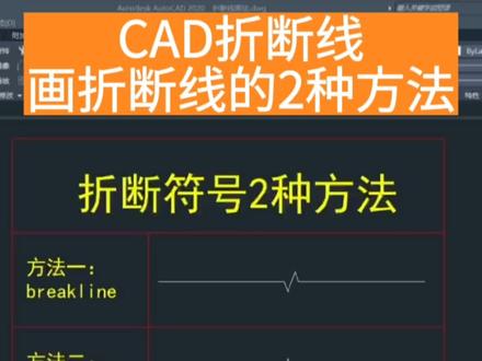 CAD2种画折断线的方法,你会吗#cad教程 #cad画图 #cad基础教程 #装修 #干货知识