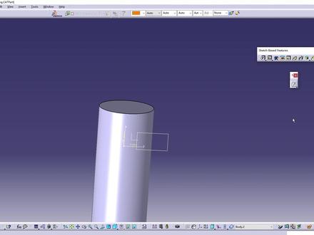 CATIA基础教学: 旋转槽和开孔命令 #catia学习 #汽车设计 #龙创设计