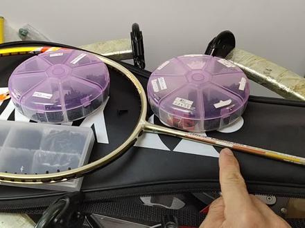 天堂有羽 victor胜利威克多 supernano7 sn7 超级纳米七 纳米7 老纳米七非hypernano 羽毛球拍保养方案 防塌陷连钉胶粒方案 从上到下为 十连钉+李宁盒钉方钉+jts黑圆升7.9长度+大宽T+七连钉