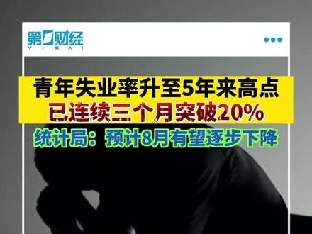 青年失业率升至5年来高点,官方预计8月有望逐步下降