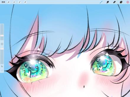 今天画一个宝石眼睛~#绘画 #绘画教程 #二次元