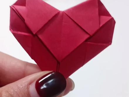 一张纸简单折出心形#心形折纸 #手工 #简单易学