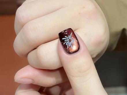 烟花🎆boom 💥在指甲炸开了#美甲 #美甲教程 #烟花美甲 #猫眼美甲