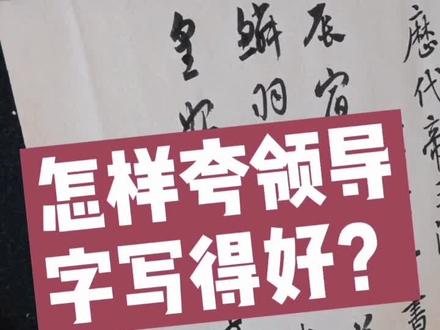 “领导爱写字,尽说什么大实话!”#书法