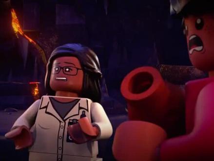 乐高霸王龙大战南方巨兽龙侏罗纪世界努布拉岛的传说 #动漫 #动画电影