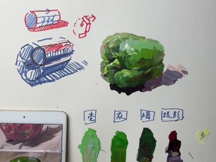 画青椒的方法#色彩静物 #创作灵感 #美术生 #美术联考 #零基础色彩 #画画