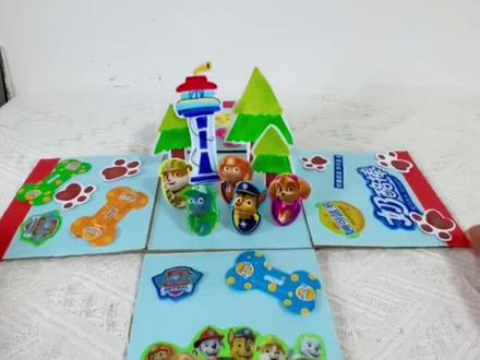 汪汪队的惊喜弹跳盒子,娃最喜欢的汪汪队,六一儿童节快到了,安排一下#动手能力培养 #一起玩手工吧 #益智玩具 #亲子手工 #专注力培养