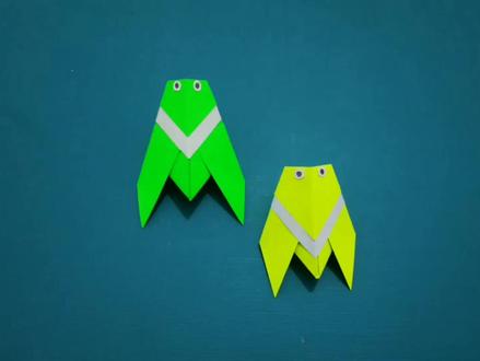 手把手教你折纸不吵人的知了猴,简单又好玩,鸣蝉折纸教程