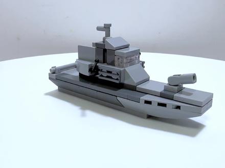 教大家用几块积木搭建一艘巡逻艇#乐高moc #拼装模型 #积木玩具 #玩积木的王子
