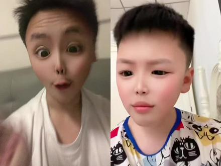 和 @六个八 一起 #合拍 #相似度合拍 #合拍表情很丰富 #合拍小帅哥 #合拍搞怪 和男神合拍中