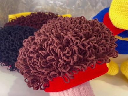 假发帽爆炸头帽子编织教程(1)#毛线帽 #钩针教程