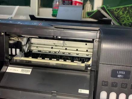 Epson l3153 卡纸维修,L3119 ,L3110,L3118,L4268电脑显示卡纸,打印机两个红灯同时亮维修、epson一体机维修,机器内部没纸电脑显示卡纸维修