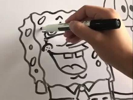 当初不顾家人反对画了这幅海绵宝宝全家福,如今没人点赞,我该怎么办?@美术空间 @抖音小助手 #画画