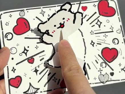 扭扭小狗来辣!痒痒#手工diy #惊喜 #手帐