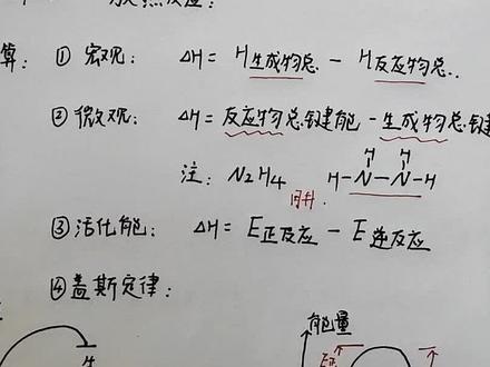 干货满满,积少成多!来一个焓变计算!高中知识