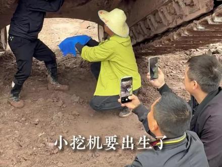 三一485居然生了个小485!大的能开山,小的能卖萌,工地最萌父子档,谁看谁迷糊😂#三一485#挖机搞笑视频#挖机租赁 #工地生活#挖机爱好者