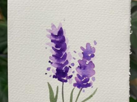 超级简单的水彩薰衣草教程来啦!!一看就会,超级简单!#手绘 #一起学画画 #绘画 #龙泉驿区大面镇