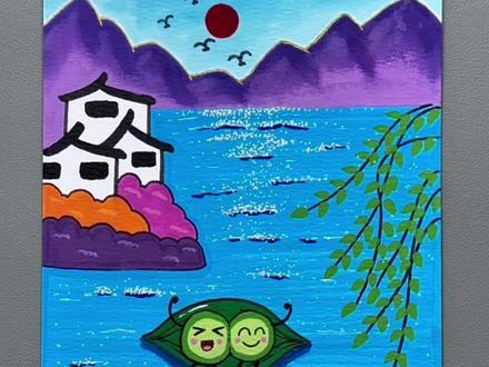 一不小心又用丙烯马克笔轻松搞定一幅清明节主题画,太简单了!#丙烯马克笔 #清明节绘画 #一起学画画 #清明节 #一学就会系列